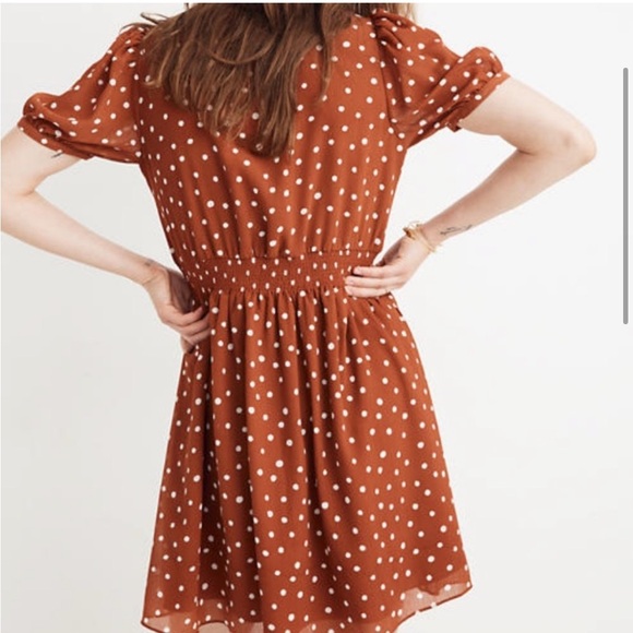 Madewell NWOT Smocked Mini Dress Polka Dot size Small style L3392 - Picture 13 of 13